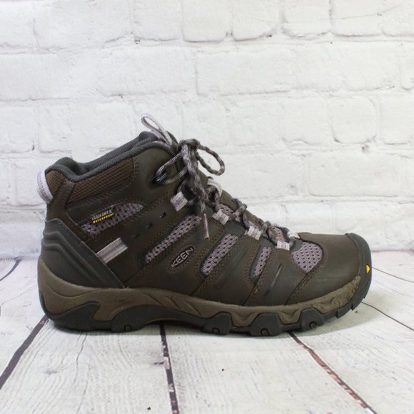 Keen Shoes - Keen Dry Mid Waterproof Brown Leather Mesh Hiking Boots Size 9.5